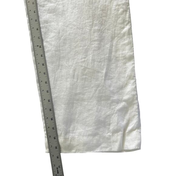 Women's White Linen Pants Charter Club Sz XL Drawstring Coastal Lagenlook Resort - Picture 8 of 10